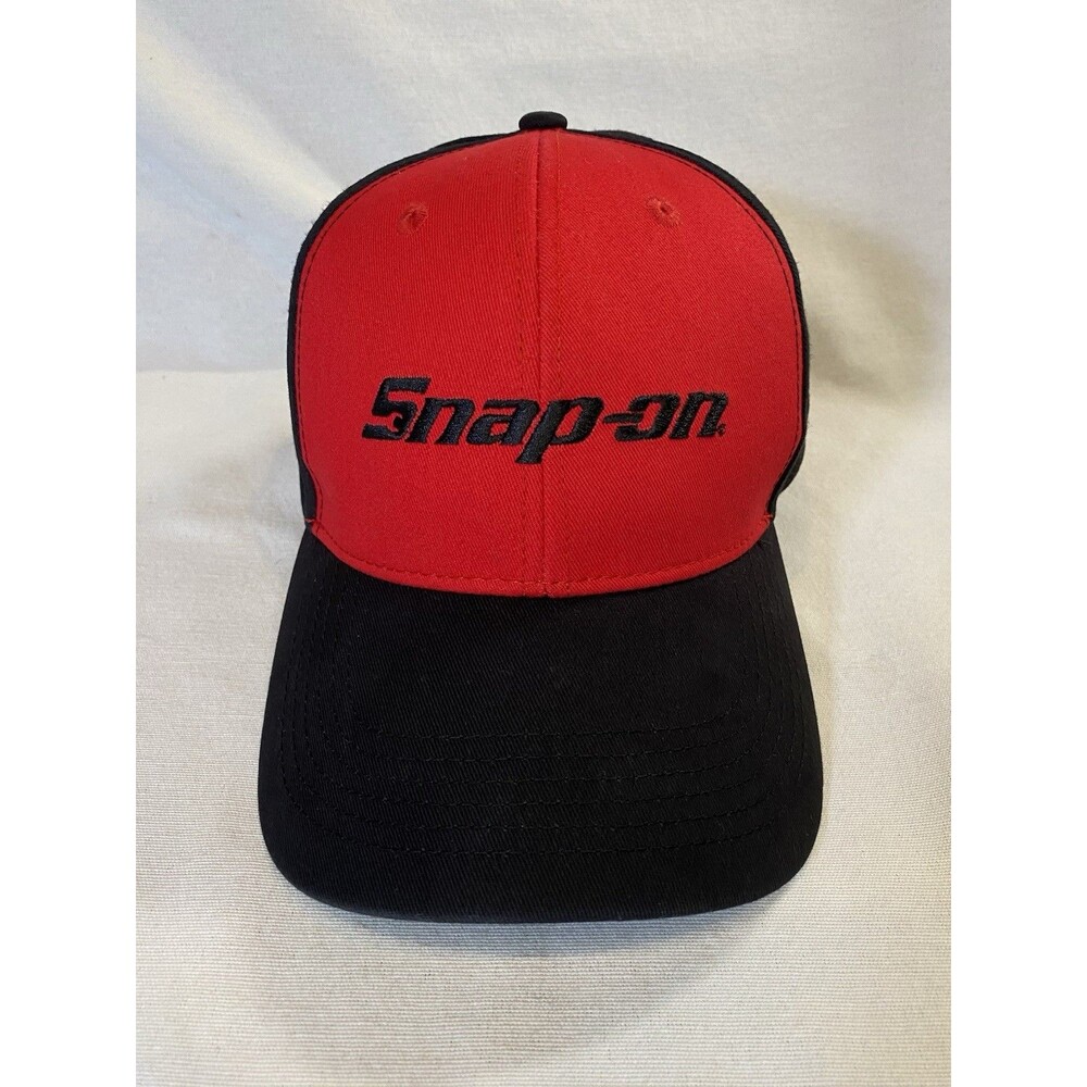 Snap-On Tools Baseball Cap Black/Red Mesh Adjustable SnapBack One Size